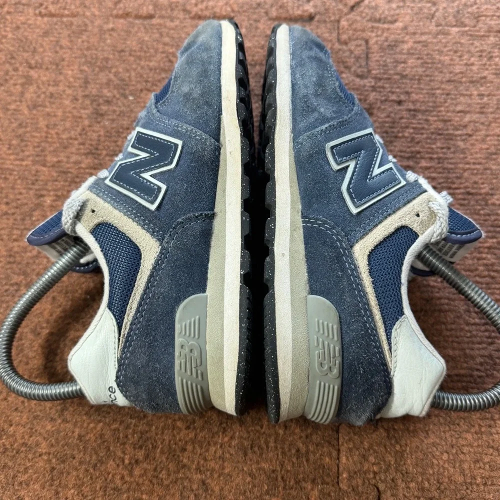New Balance 574 Classic Kids Navy Blue Grey Sneakers PC574EVN Boys Size 2‎ B+